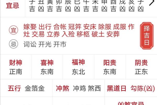 有吉凶方位的日历吗