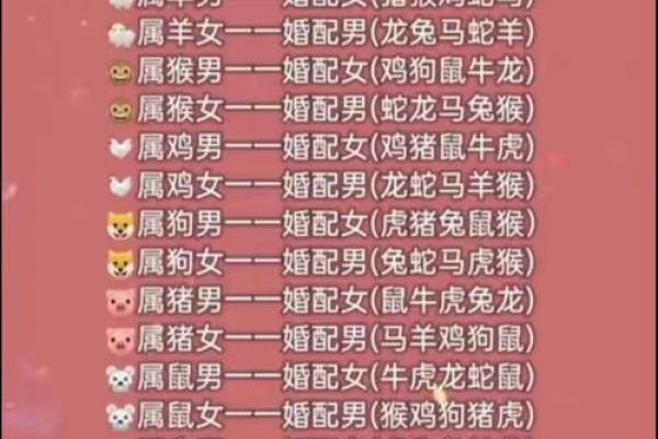属相婚配表配对查询