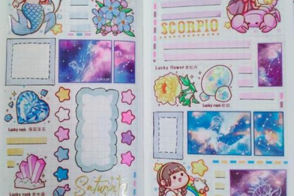 如何用星座贴纸做手帐本子