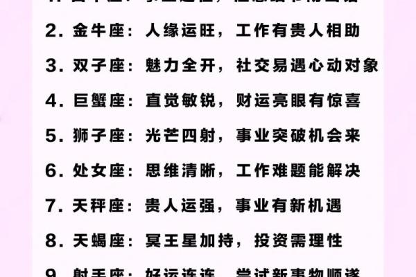 十二月下旬星座感情运势