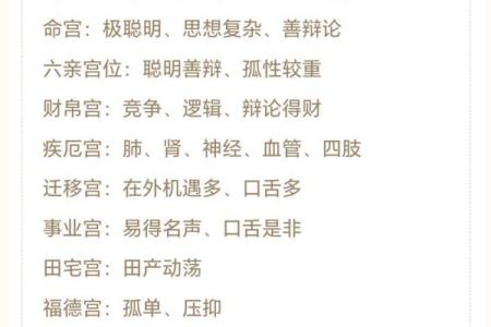 天机紫薇斗数长相