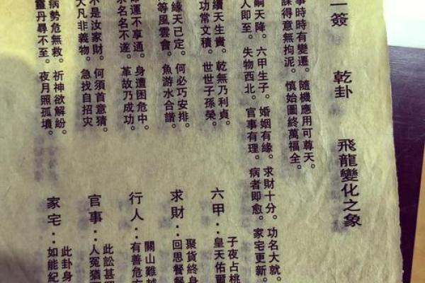 贵人相助灵签