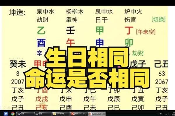 八字相同的人何其多，那他们的命运会是一样吗？