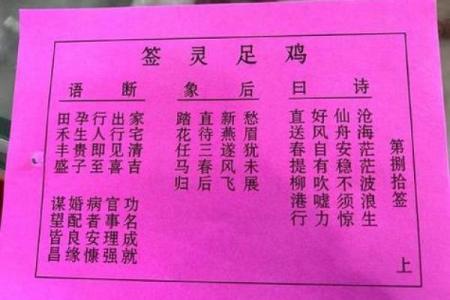 方岩的灵签解签